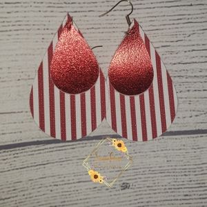 Faux leather earrings